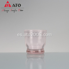 Vaso de policarbonato de vidrio rosado bebiendo copa de agua de cerveza